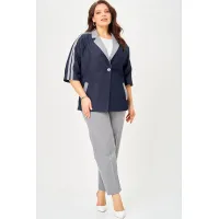 Костюм Lady Style Classic 3043 Темно-синий с серым Костюм Lady Style Classic 3043 Темно-синий с серым