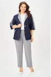 Костюм Lady Style Classic 3043 Темно-синий с серым Костюм Lady Style Classic 3043 Темно-синий с серым