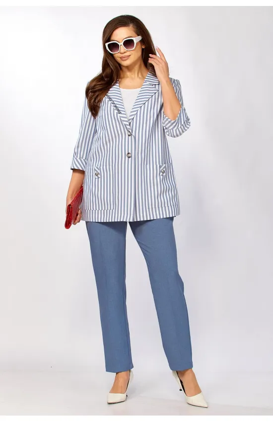 Костюм Тэнси 371 new джинсовый + белый