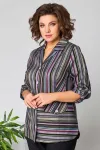 Костюм Асолия 1504 мультиколор полоска + чёрный