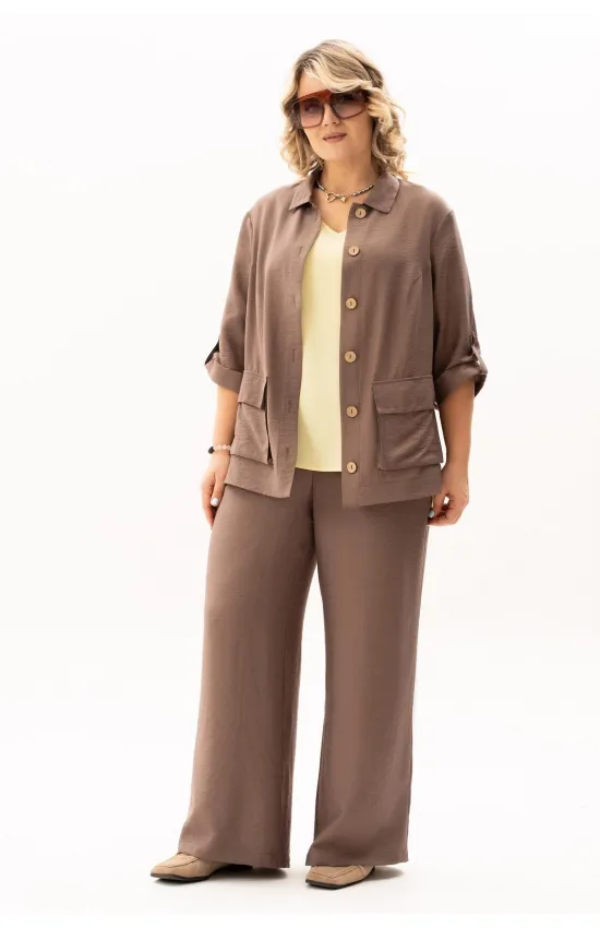 Костюм ALGRANDA 4143 Коричневый,Лимонный