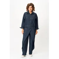 Костюм Кокетка и К 1505 синий джинс