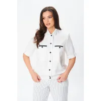 Костюм Vilena fashion 1079 белый+белый/полоска