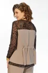 Костюм Ольга Стиль С1040 беж-коричневый