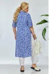 Костюм Anastasia 1129 синий (принт)/белый