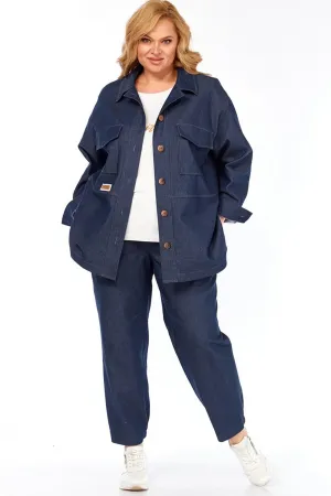 Костюм Милора-стиль 1342 синий джинс
