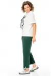 Костюм Michel Chic 1458 темный изумруд+белый