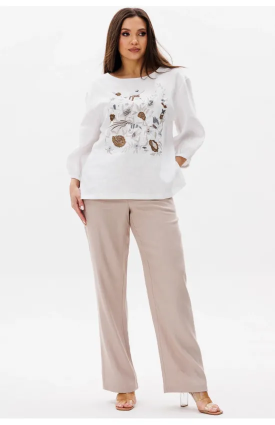 Костюм Ma cherie 3146 белый+бежевый