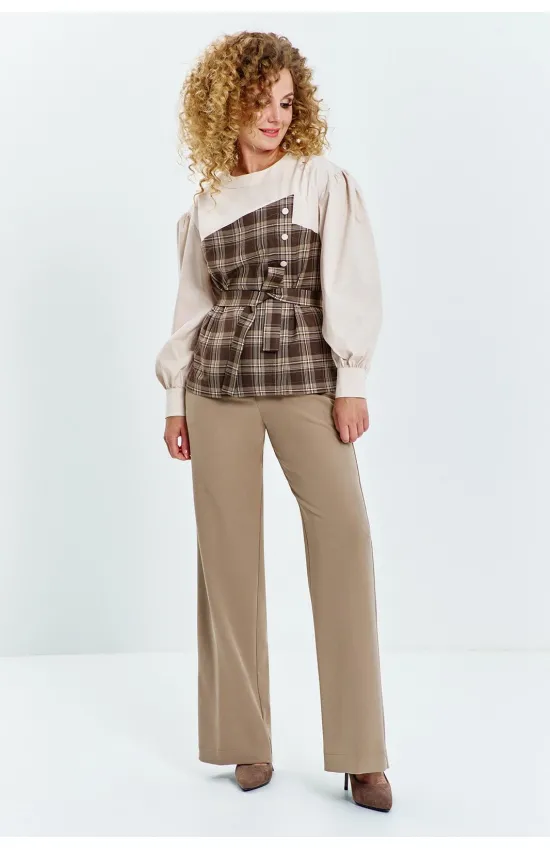 Костюм Euromoda 627 бежевый Костюм Euromoda 627 бежевый