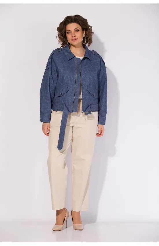 Костюм Лилиана 1522-1507 синий+экрю