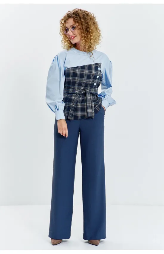 Костюм Euromoda 627-1 голубой + синий Костюм Euromoda 627-1 голубой + синий