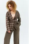 Костюм Euromoda 635 хаки+клетка Костюм Euromoda 635 хаки+клетка