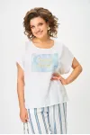 Костюм Michel Chic 1431 белый/голубая полоска