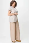 Костюм Michel Chic 1429 бежевый/белый полоска