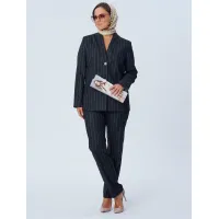 Костюм Vilena fashion черный+полоска