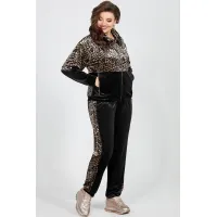 Костюм Mira Fashion черный леопард