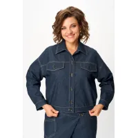 Костюм Кокетка и К 1505 синий джинс