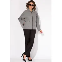 Костюм Лилиана 1482БрПн серый+ черный Костюм Лилиана 1482БрПн серый+ черный