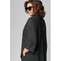 Костюм Орхидея Люкс 1468 Темно-серый/Полоска