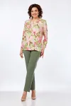 Костюм Vilena fashion 999 полынь+розовые цветы