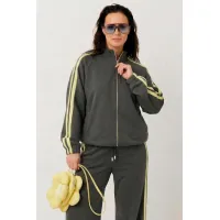 Костюм MisLana 1306 темносерый/лимонный