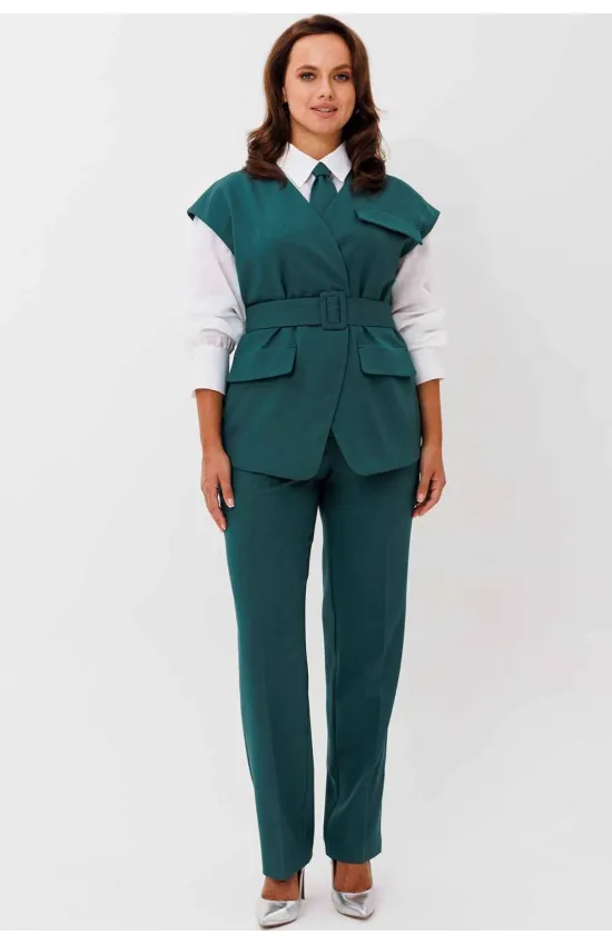 Костюм MisLana 12522 морская волна с белым