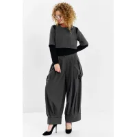 Костюм Euromoda 632 серый (клетка)+черный Костюм Euromoda 632 серый (клетка)+черный