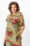 Костюм Michel Chic 1426 хаки+цветы