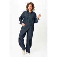 Костюм Кокетка и К 1505 синий джинс