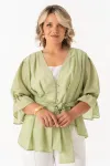 Костюм ALGRANDA 4168 Салатовый,Молочный Костюм ALGRANDA 4168 Салатовый,Молочный