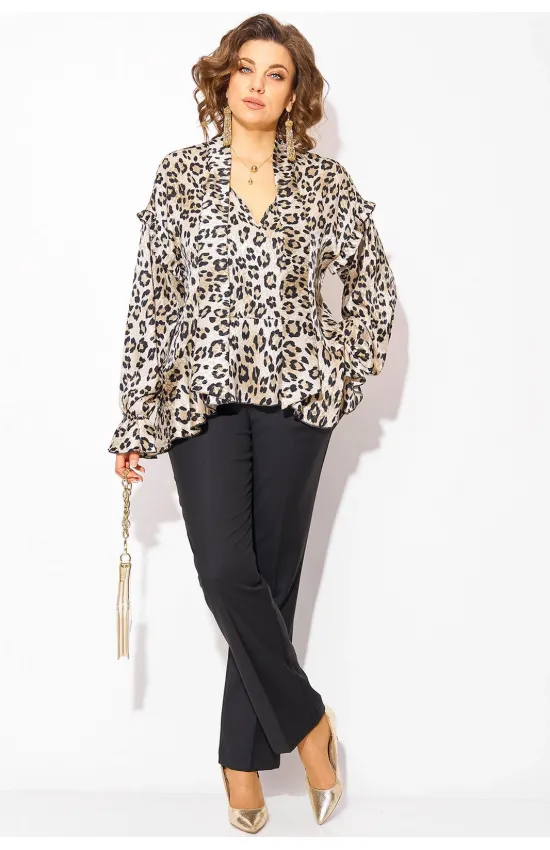 Костюм Лилиана 1489БрПн леопард+черный