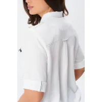 Костюм Vilena fashion 1079 белый+белый/полоска
