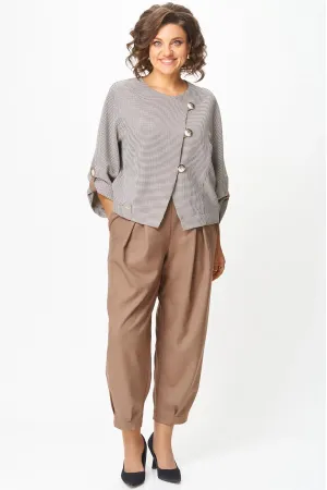 Костюм Michel Chic 1436-1 бежевый+клетка