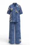 Костюм VITTORIA QUEEN 28843 синий меланж, принт