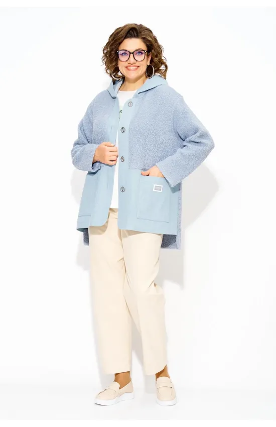 Костюм Лилиана 1515/1507 голубой+экрю