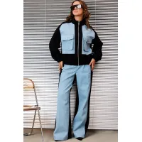 Костюм INVITE 6109 черный с голубым