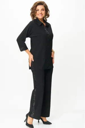 Костюм Svetlana Style 3017 черный+пайетка