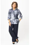 Костюм БелЭльСтиль 877-326/601-288 синий принт+синий Костюм БелЭльСтиль 877-326/601-288 синий принт+синий