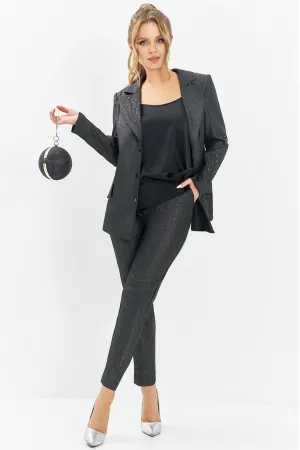 Костюм Euromoda 668 черный с блеском
