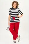 Костюм Michel Chic 1452 красный, полоска
