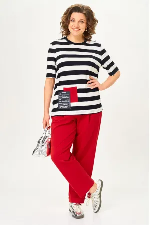 Костюм Michel Chic 1452 красный, полоска