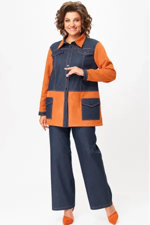 Костюм Svetlana Style 3011 синий+оранжевый