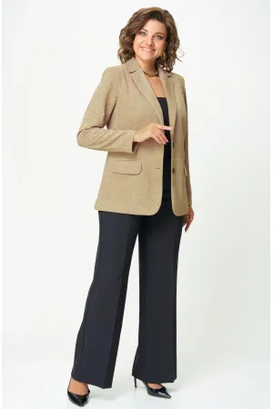 Костюм БелЭльСтиль 203-283/601-288 бежевый+черный