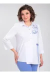 Костюм Vilena fashion 954 белый+голубой