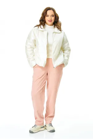 Костюм T&N 7734 молочный перламутр и розовая пудра. 