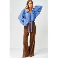 Костюм GIZART 5410 голубой, коричневый Костюм GIZART 5410 голубой, коричневый