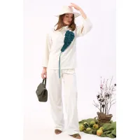 Костюм NikVa 922-3 молоко+изумруд