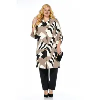 Костюм Кокетка и К 1309 черный+бежевый