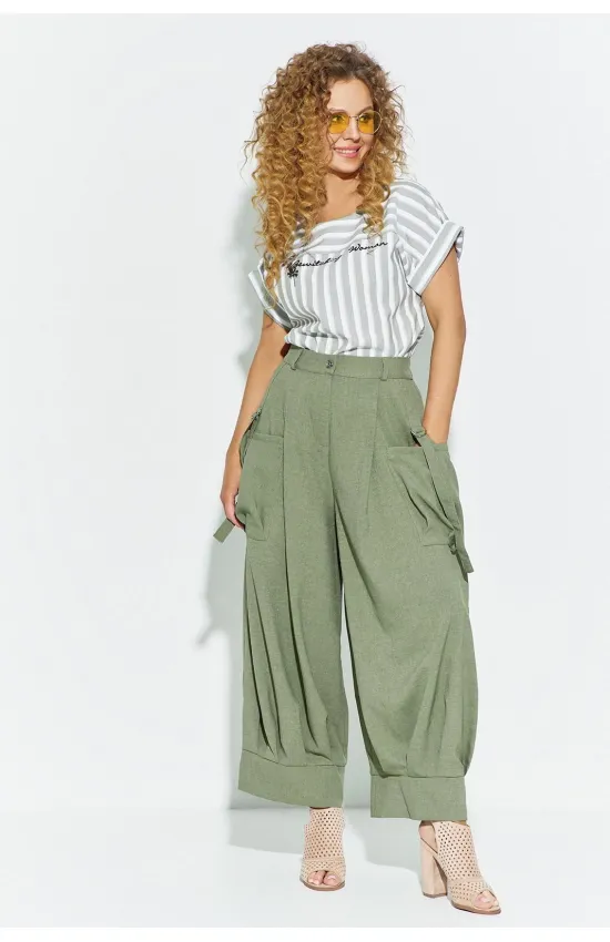 Костюм Euromoda 689 хаки полоска