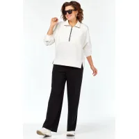 Костюм Карина Делюкс М-1393черно-белый черно-белый